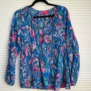 Radish print Willa blouse